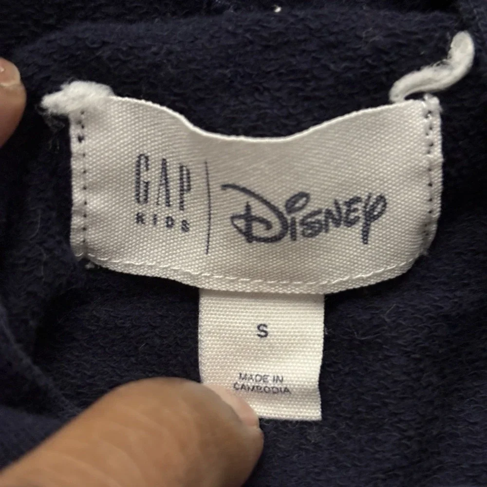 GapKids × Disney Size Small 6-7 Minnie Mouse Navy Blue Hoodie‎ Dress Pockets